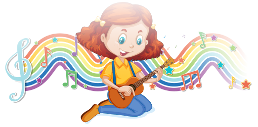 дівчинка грає на гітарі