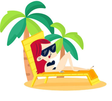 дівчина на шезлонзі